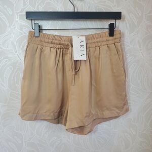 ILLA ILLA Taupe Satin Sleep Shorts